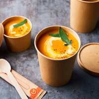 Verive Cardboard Soup Container Pumpkin Soup